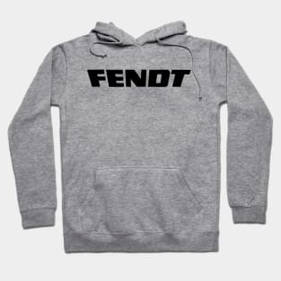 Fendt Tractor Logo Text Black Hoodie